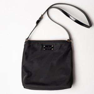 Kate Spade Black Nylon Medium Shoulder Bag Polka Dot Liner